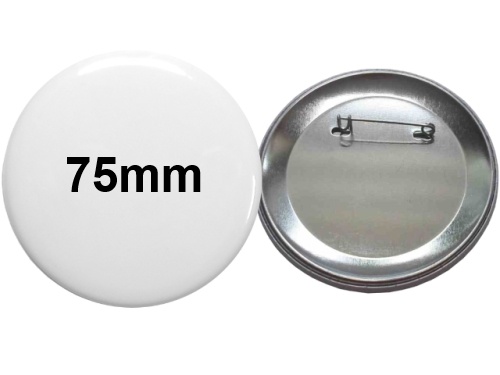 75mm Button mit Sicherheitsnadel